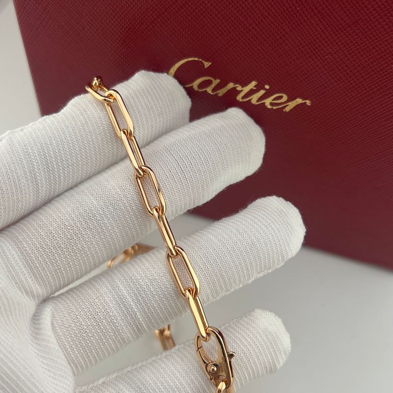 卡地亞 Cartier系列 玫瑰金白金金色光面斯巴達項鍊 實拍圖