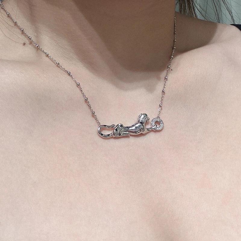 卡地亞 Cartier光面金錢豹項鍊