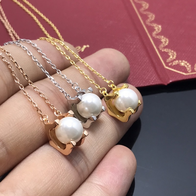 卡地亞 Cartier項鍊 新品牛角珍珠項鍊