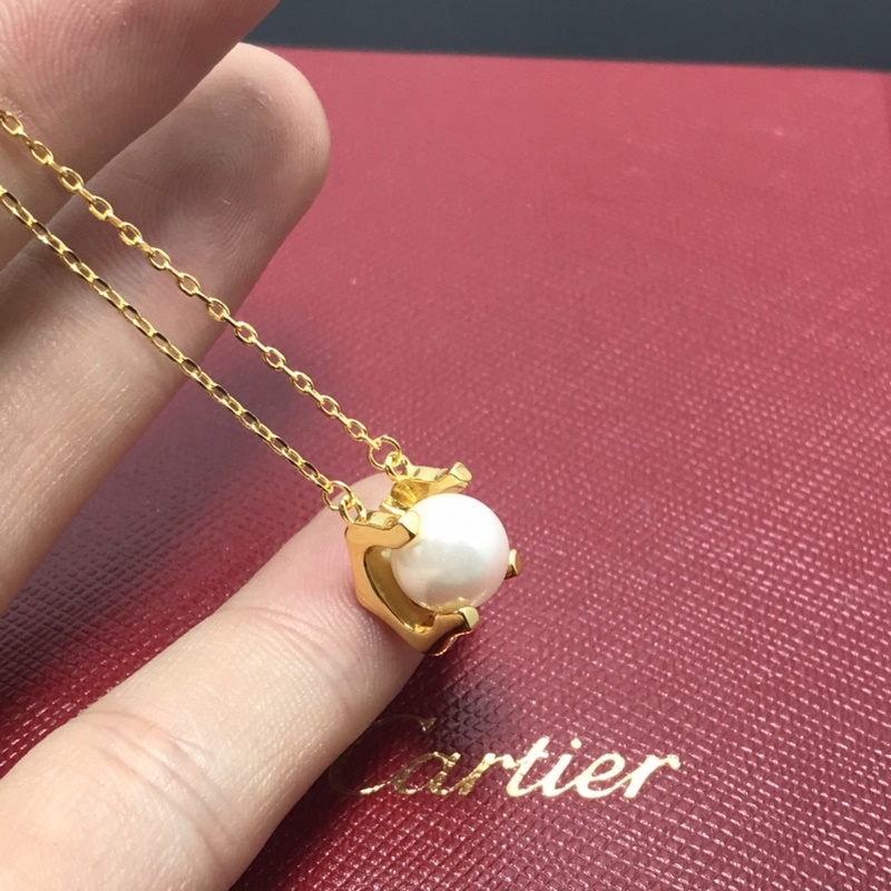 卡地亞 Cartier項鍊 新品牛角珍珠項鍊