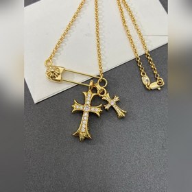 [原單對版] (配全套包裝) Chrome Hearts克羅心 經典別針項鍊