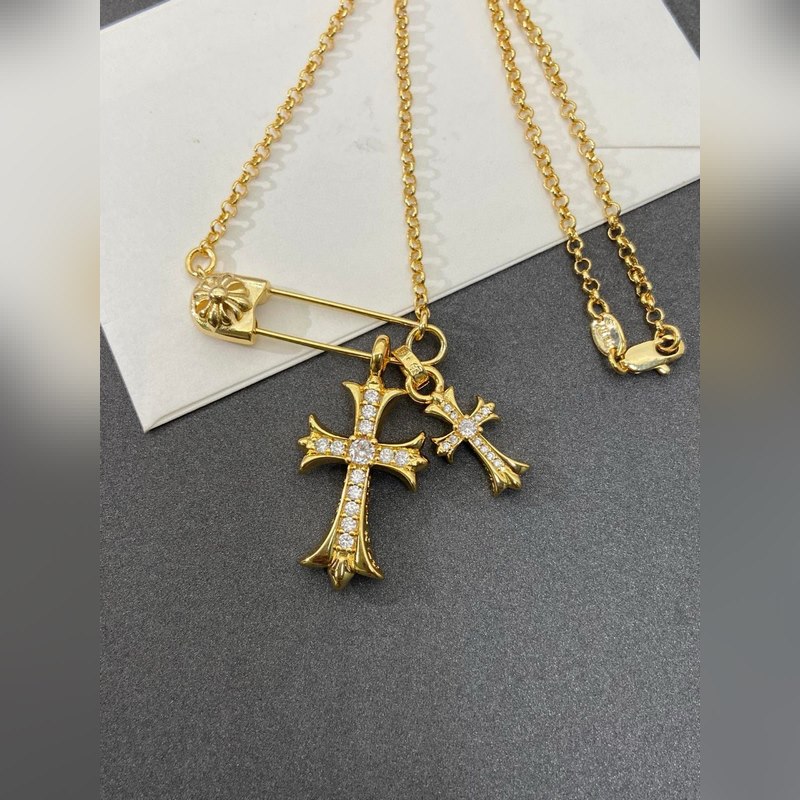 [原單對版] (配全套包裝) Chrome Hearts克羅心 經(jīng)典別針項鍊