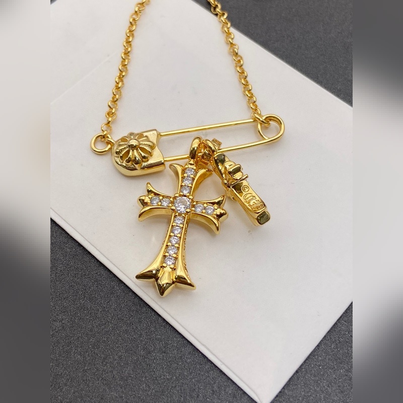 [原單對版] (配全套包裝) Chrome Hearts克羅心 經(jīng)典別針項鍊