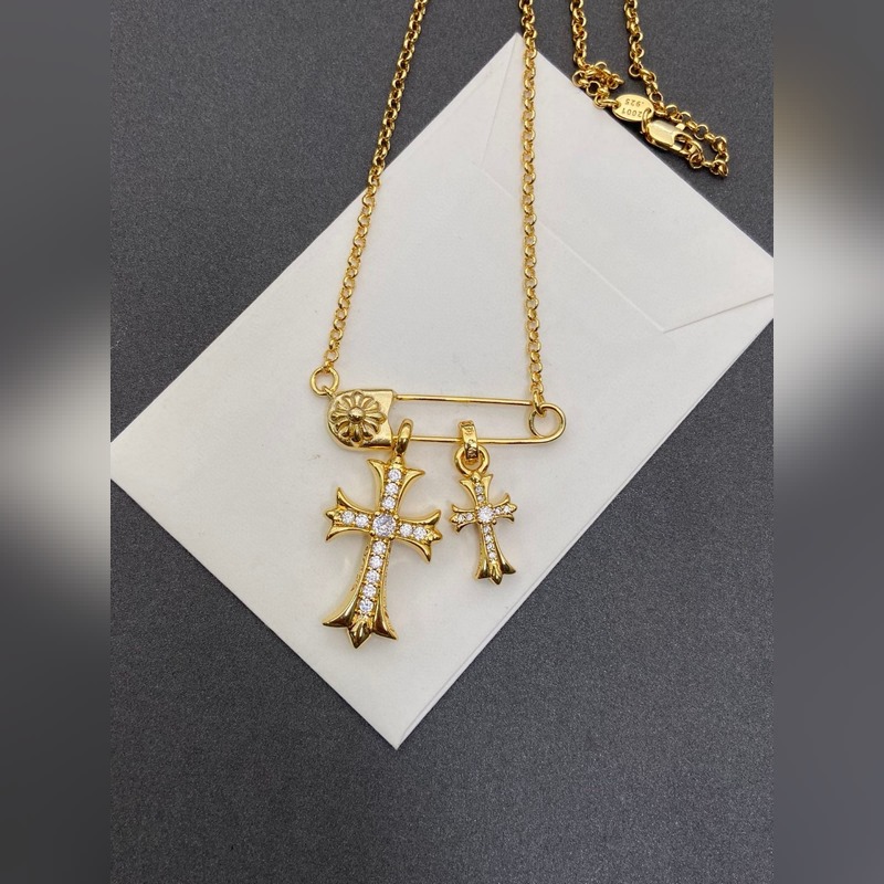 [原單對版] (配全套包裝) Chrome Hearts克羅心 經(jīng)典別針項鍊