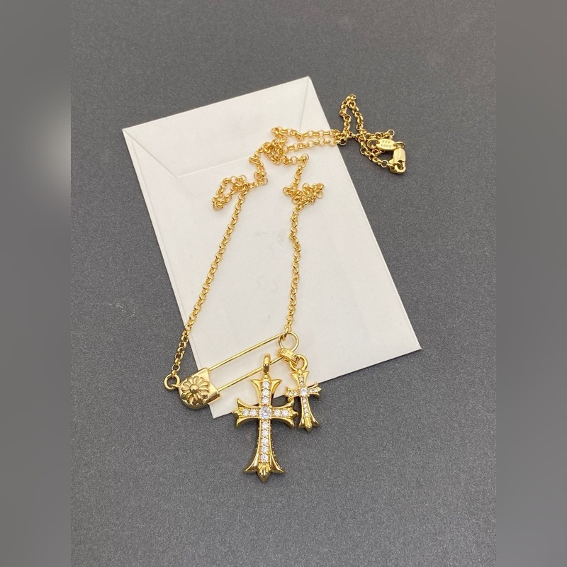 [原單對版] (配全套包裝) Chrome Hearts克羅心 經(jīng)典別針項鍊