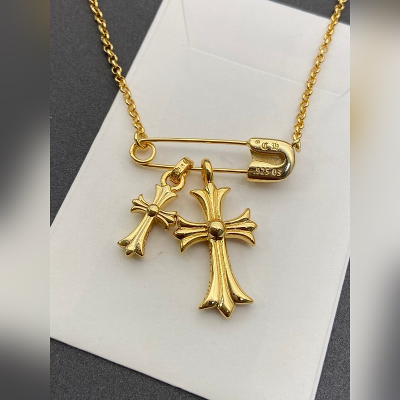 [原單對版] (配全套包裝) Chrome Hearts克羅心 經(jīng)典別針項鍊