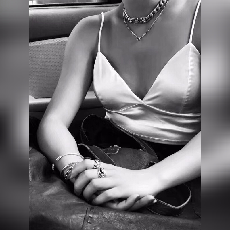 [原單對版] (配全套包裝) Chrome hearts克羅心小套鍊，簡約時尚