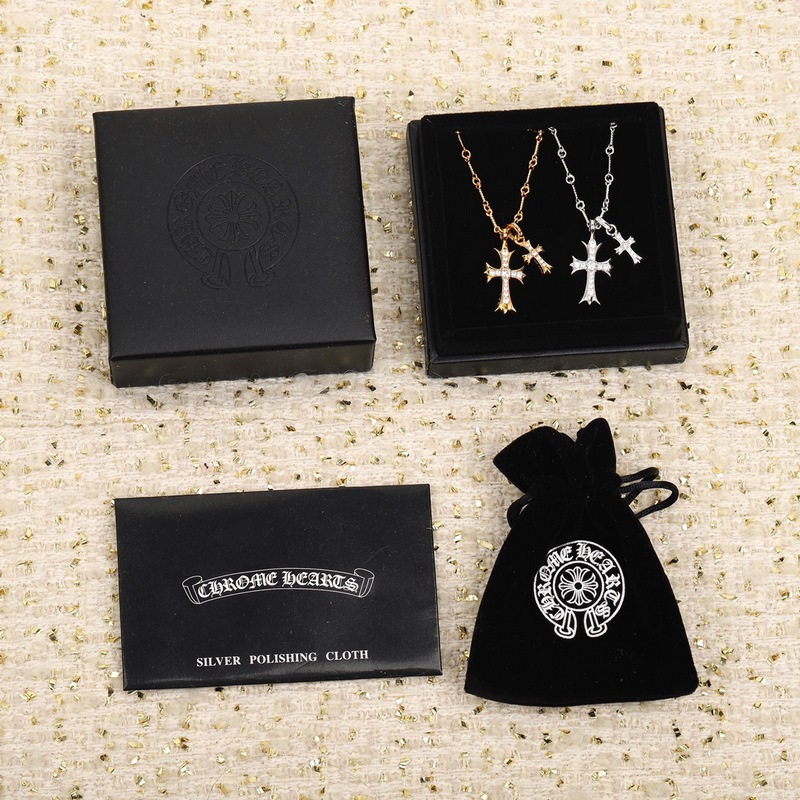 [原單對版] (配全套包裝) [Chrome Hearts克羅心十字架金色、銀
