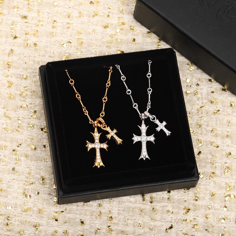 [原單對版] (配全套包裝) [Chrome Hearts克羅心十字架金色、銀