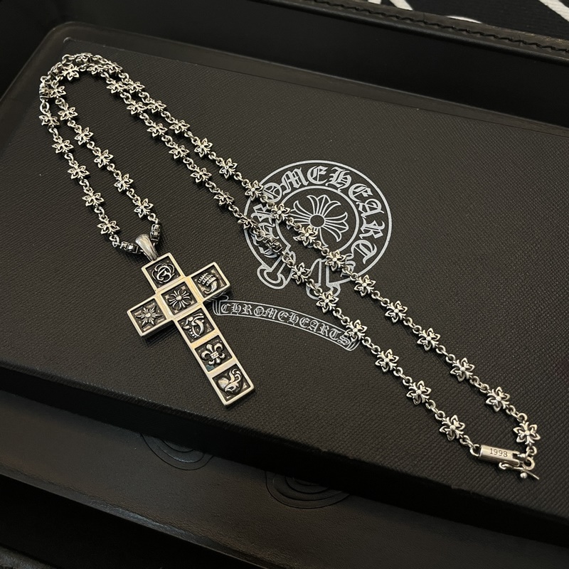 新款[專櫃品質(zhì)]Chrome Hearts克羅心 經(jīng)典複古項鍊 十字架吊墜 凹凸