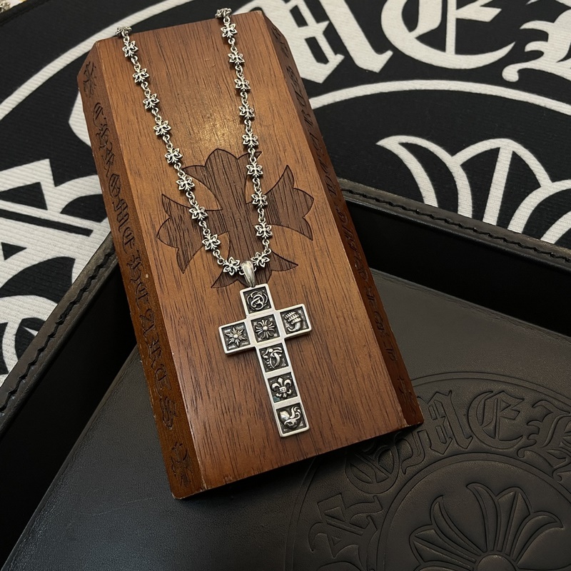 新款[專櫃品質(zhì)]Chrome Hearts克羅心 經(jīng)典複古項鍊 十字架吊墜 凹凸