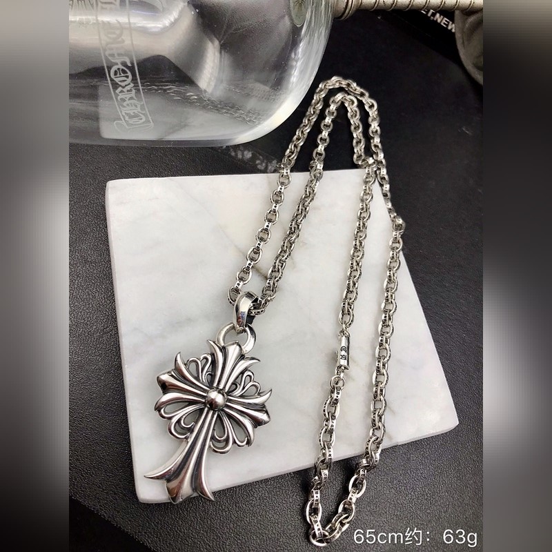 Chrome Hearts克羅心 十字架 十字花吊墜項鍊