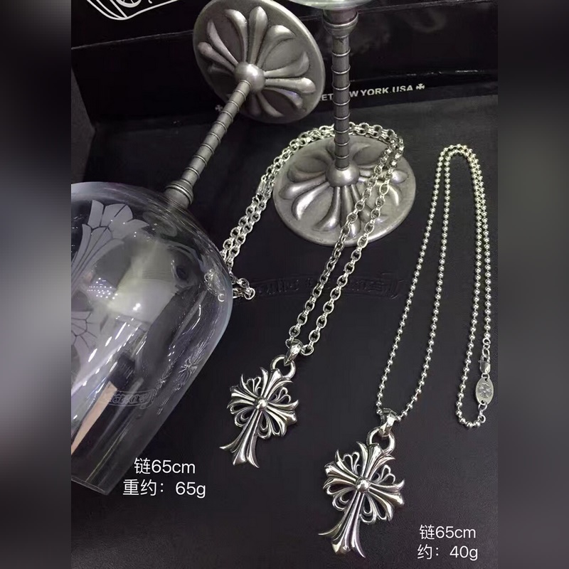Chrome Hearts克羅心 十字架 十字花吊墜項鍊