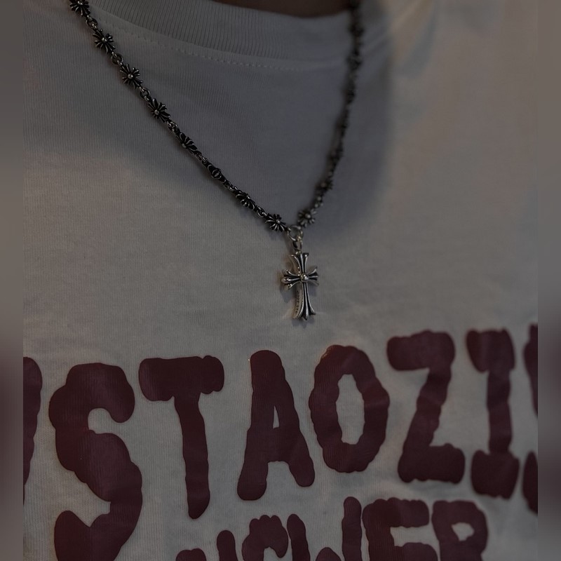 [原單對(duì)版] (配全套包裝) Chrome hearts克羅心 十字架一體項(xiàng)鍊