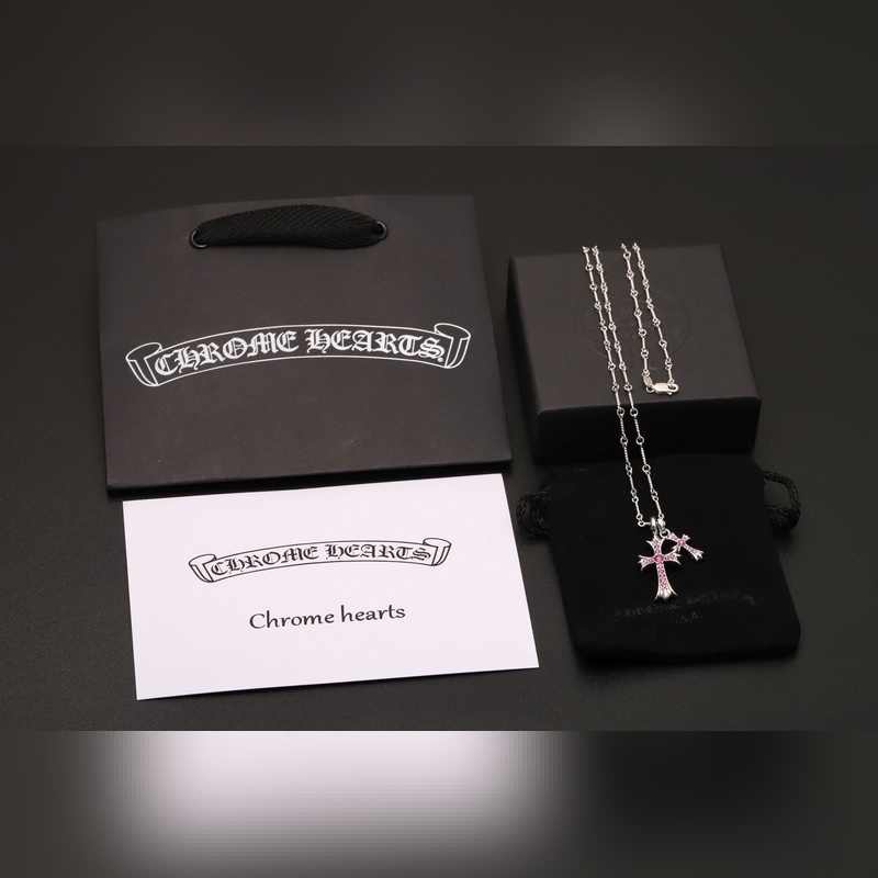 [原單對版] (配全套包裝) Chrome hearts克羅心 紅鑽 鍍18K