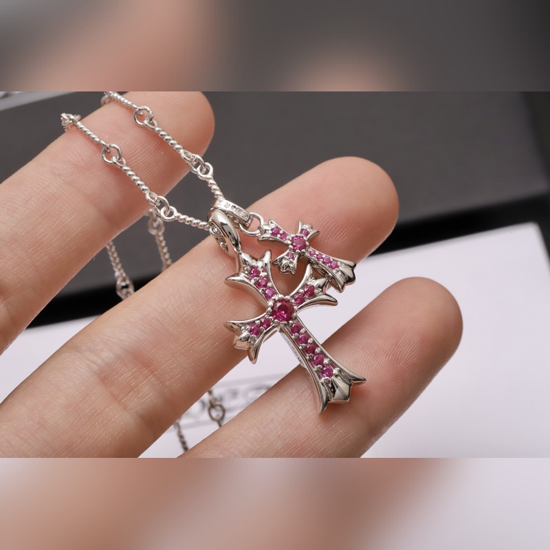 [原單對版] (配全套包裝) Chrome hearts克羅心 紅鑽 鍍18K