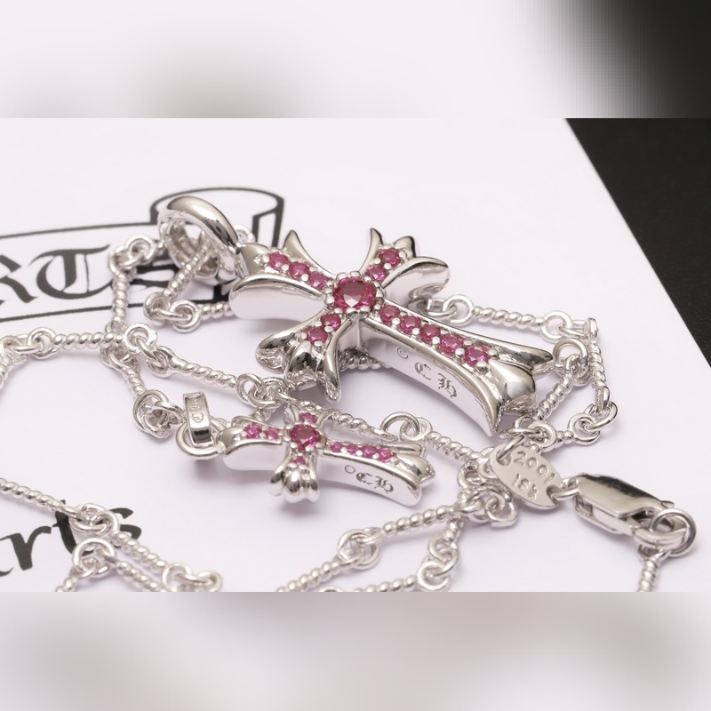 [原單對版] (配全套包裝) Chrome hearts克羅心 紅鑽 鍍18K