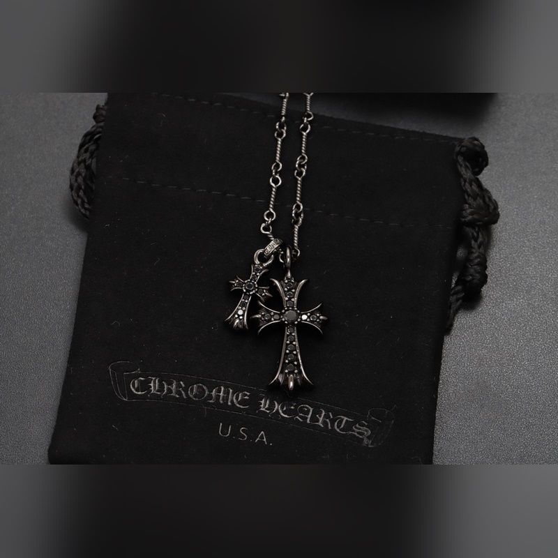 [原單對版] (配全套包裝) Chrome hearts克羅心 特別款雙十字架