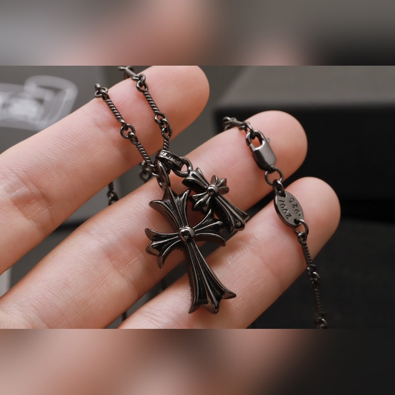 [原單對版] (配全套包裝) Chrome hearts克羅心 特別款雙十字架