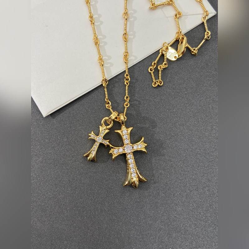 [原單對版] (配全套包裝) [Chrome Hearts克羅心十字架金色項鍊