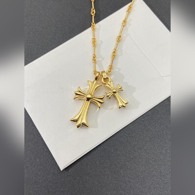 [原單對版] (配全套包裝) [Chrome Hearts克羅心十字架金色項鍊