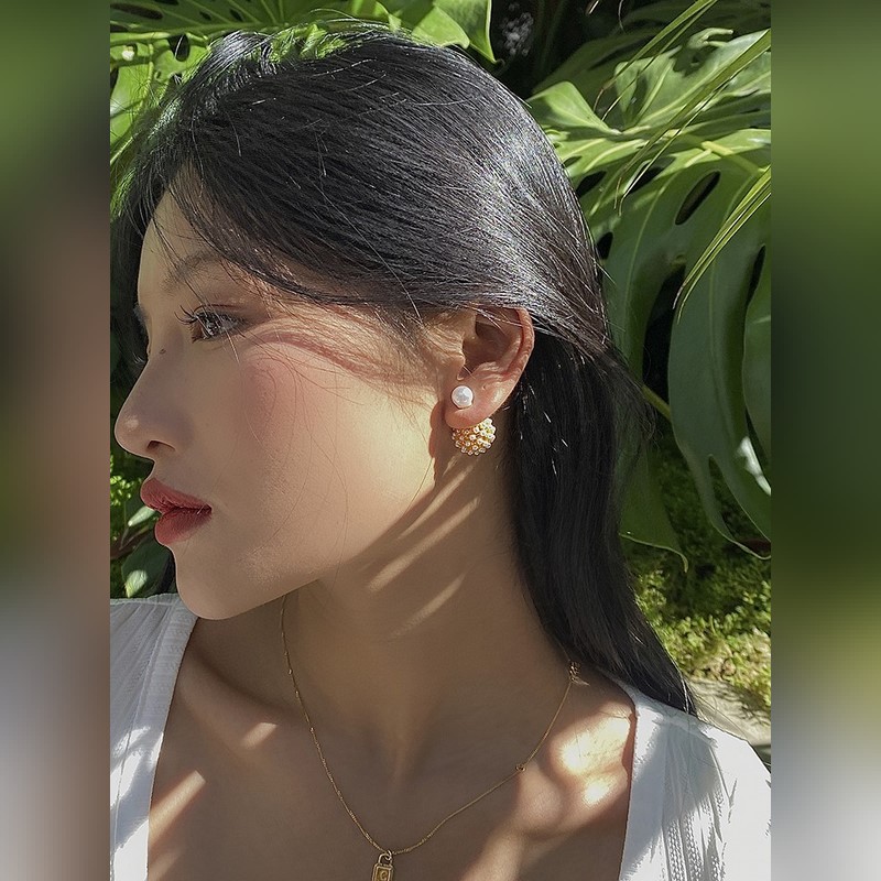 搶手好貨爆 Dior 迪奧 火爆 2026 字母大小滿天星米粒珠耳釘 專櫃同款材