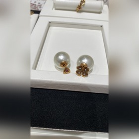 [新款分享] Dior 迪奧 ab款桃心四葉草珍珠耳環(huán) 複古粉鑽元素 精緻高級