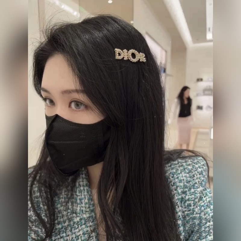 [原版開模]DIOR發夾熱銷款 熱上新 迪奧金色滿鑽字母發夾 經典滿鑽Dior字