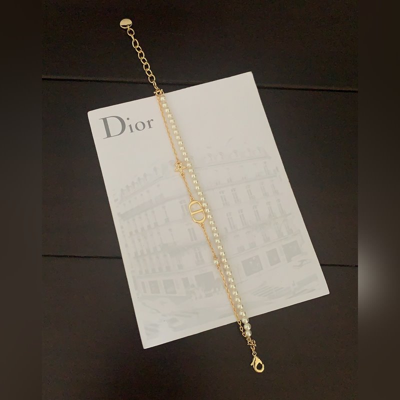 [原單對版] (配全套包裝) [迪奧最新款 珍珠雙層手鍊]