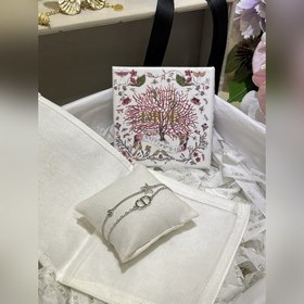 [原單對版] (配全套包裝) 迪奧家25年新款星星銀色雙層手鍊