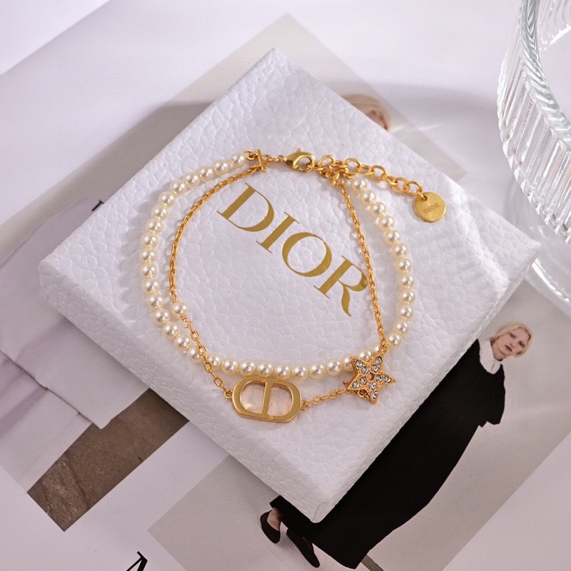 [原單對版]手鍊+ 項鍊+耳釘 迪奧 新款套裝 一線大牌都愛的Dior·迪奧 新