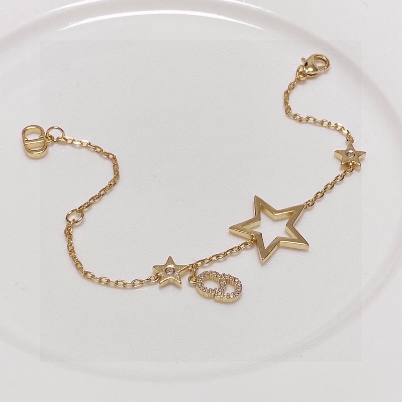 [原單對版] (配全套包裝) 迪奧Dior五角星 手鍊！CD滿鑽非常簡約又有內