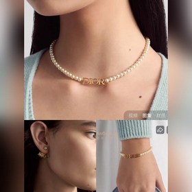 [原單對版]手鍊+項鍊 Dior 迪奧 套裝專櫃新款上市 美得不要不要的 唯美