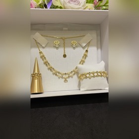 [原單對版]項鍊+ 手鍊 [迪奧最新款 雙層珍珠項鍊] 今日新品 雙層項鍊 Di