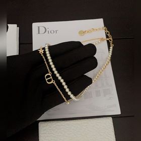 [原單對版] (配全套包裝) 迪奧最新款 珍珠雙層項鍊