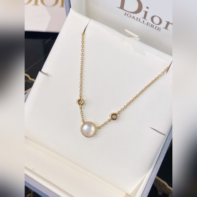 [原單對版] (配全套包裝) 迪奧家新款雙鑽單羅盤項鍊。