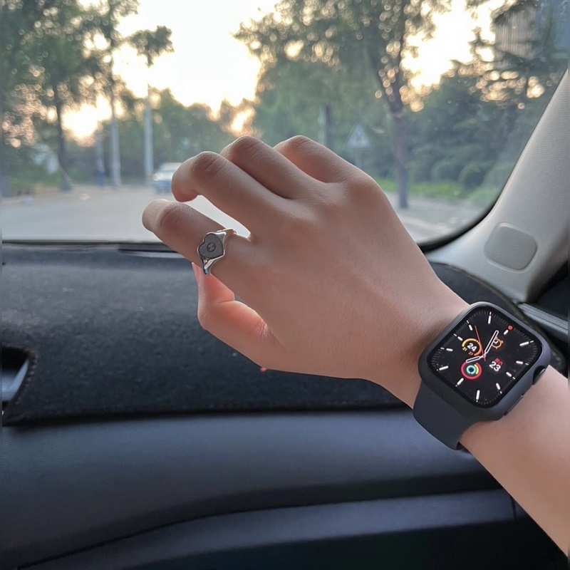 [原單對版的] (配全套包裝) 古馳Gucci小號紅藍愛心琺瑯戒指