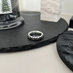 [原單對版] (配全套包裝) Gucci古馳925純銀互扣式雙G花朵複古戒指