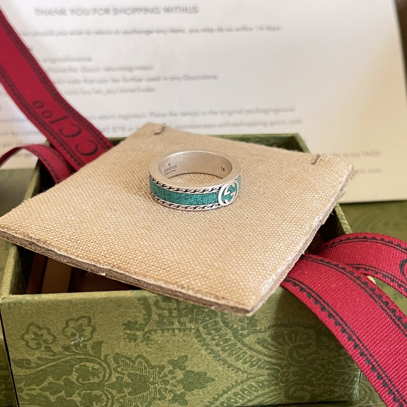 [原單對版] (配全套包裝) 古馳Gucci琺瑯系列 綠琺瑯 大理石 黑琺瑯