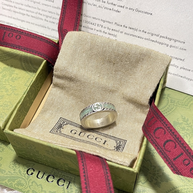 [原單對版] (配全套包裝) 古馳Gucci琺瑯系列 綠琺瑯 大理石 黑琺瑯