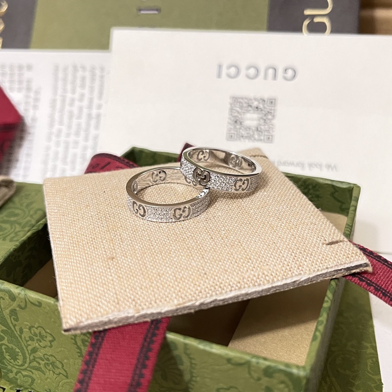 [原單對(duì)版] (配全套包裝) 古馳Gucci滿鑽戒指
