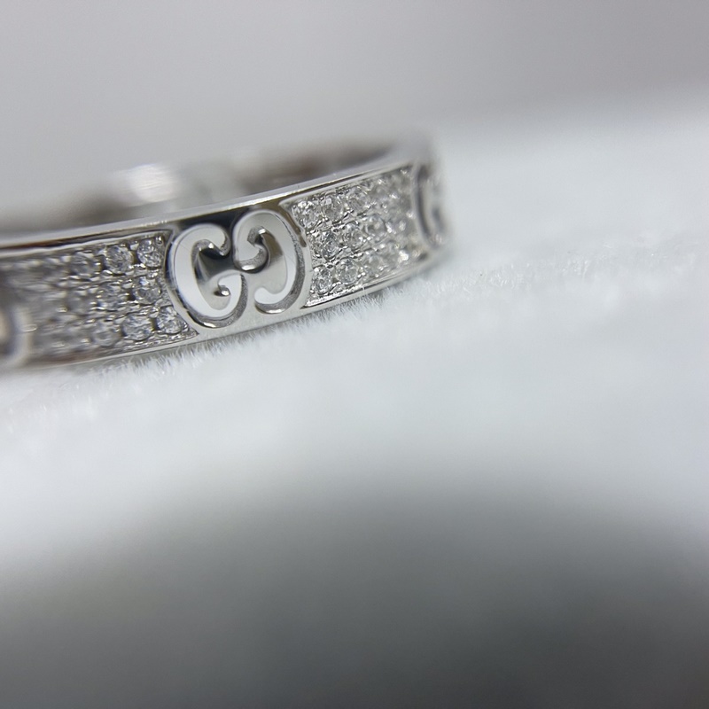 [原單對(duì)版] (配全套包裝) 古馳Gucci滿鑽戒指