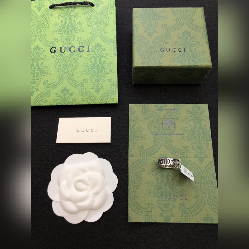 [原單對版] (配全套包裝) 古馳雙G純銀戒指，情侶對戒，獨家對版貨現貨實拍