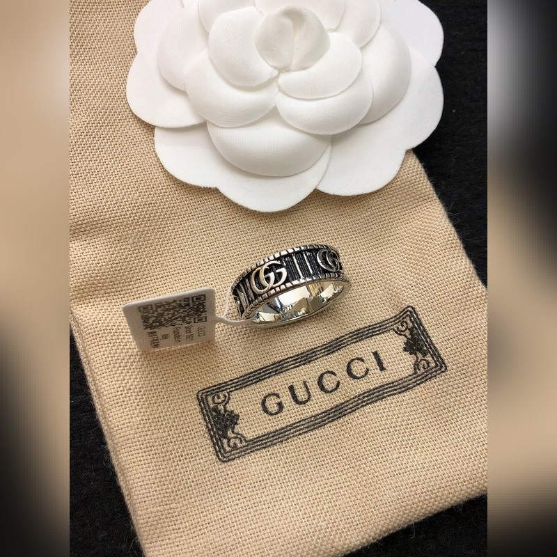 [原單對版] (配全套包裝) 古馳雙G純銀戒指，情侶對戒，獨家對版貨現貨實拍