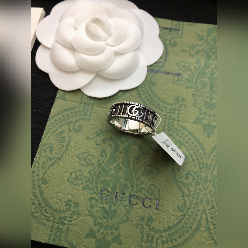 [原單對版] (配全套包裝) 古馳雙G純銀戒指，情侶對戒，獨家對版貨現貨實拍