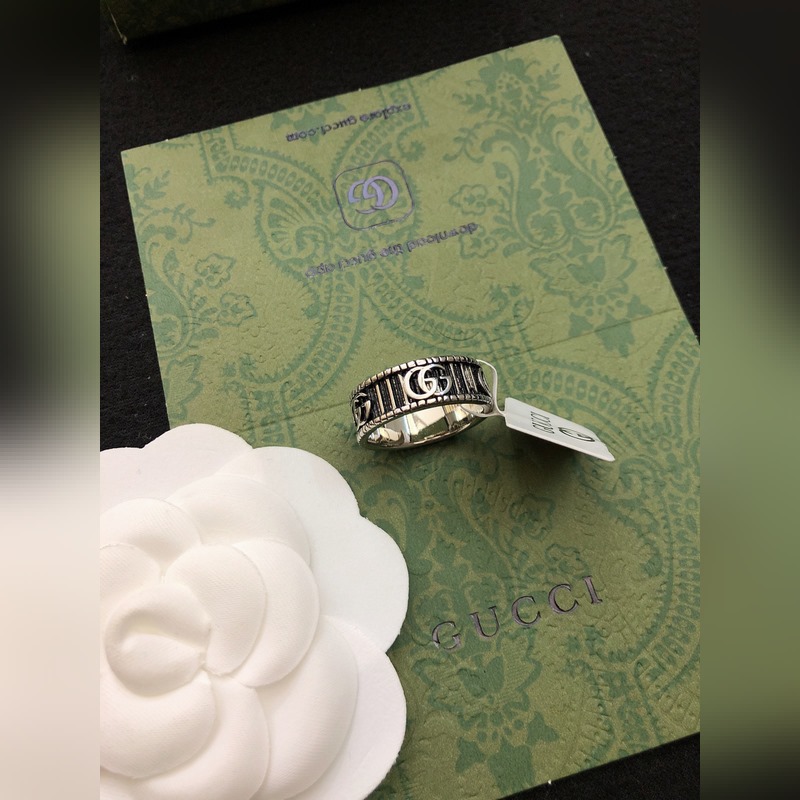 [原單對版] (配全套包裝) 古馳雙G純銀戒指，情侶對戒，獨家對版貨現貨實拍
