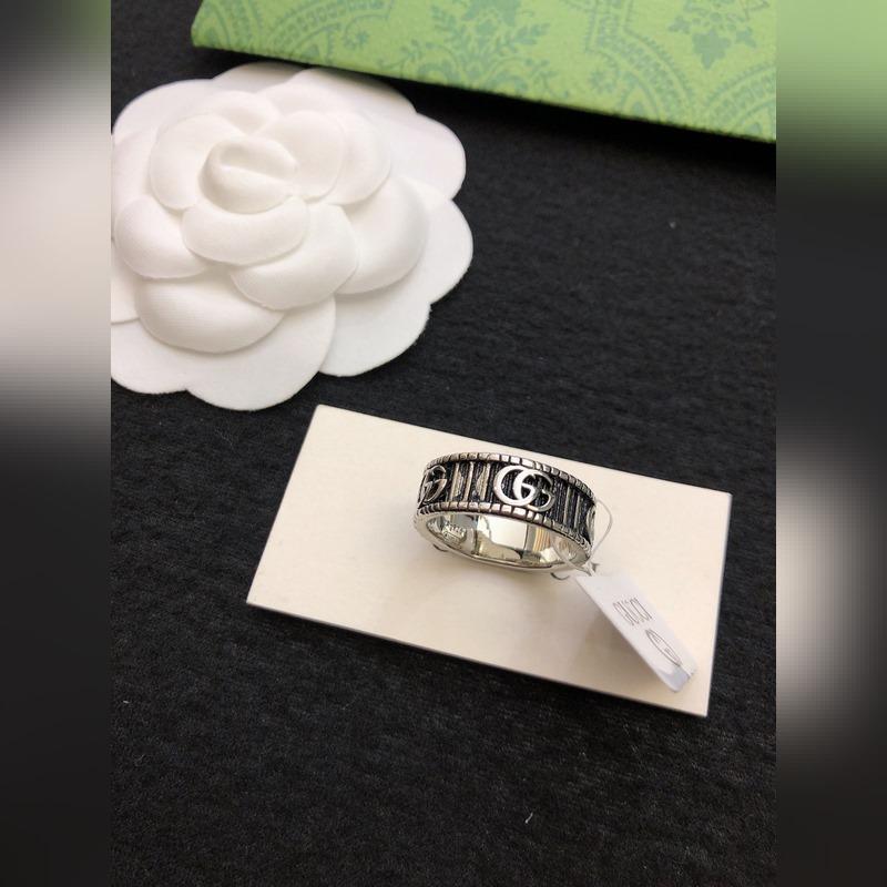 [原單對版] (配全套包裝) 古馳雙G純銀戒指，情侶對戒，獨家對版貨現貨實拍