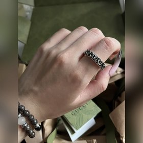 [原單對版] (配全套包裝) Gucci古馳 互扣式雙G花朵複古戒指