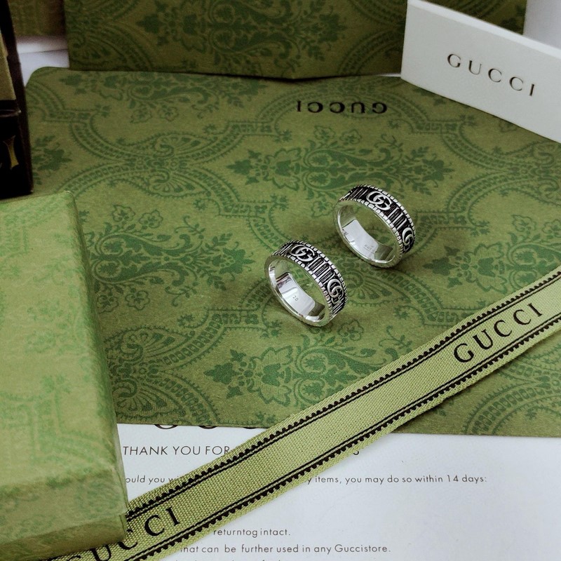 [原單對版]戒指+ 手鐲 古馳Gucci經典款齒輪戒指 手鐲