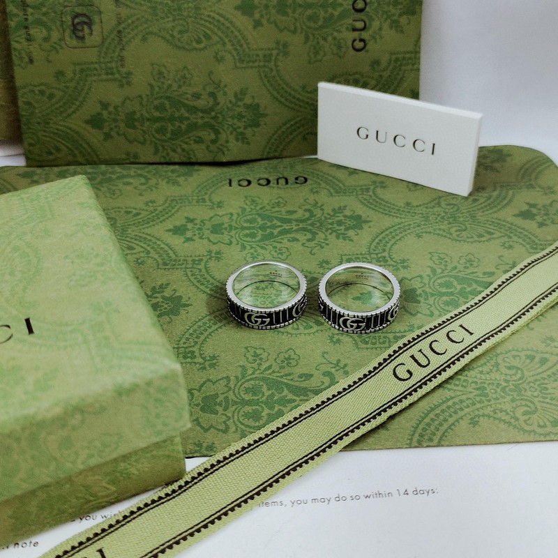 [原單對版]戒指+ 手鐲 古馳Gucci經典款齒輪戒指 手鐲